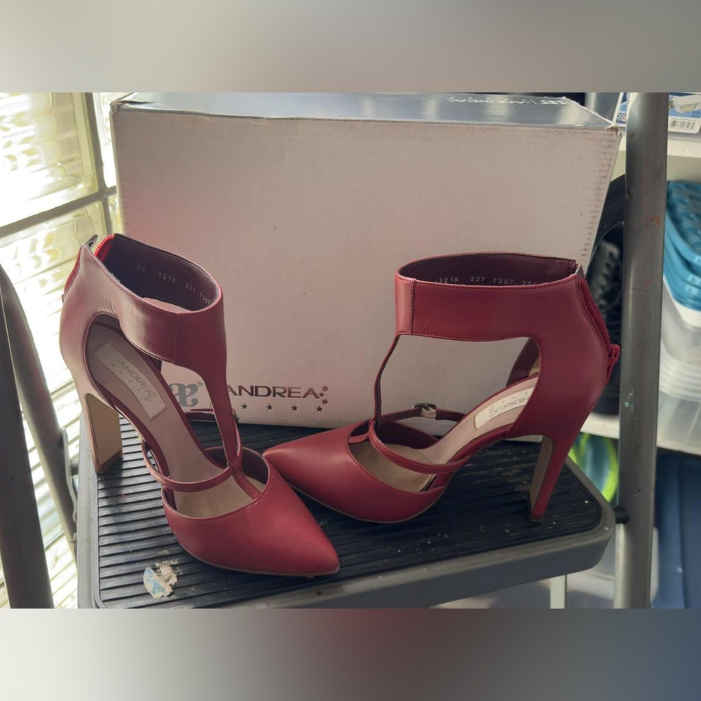 ANDREA FENZI Women's Chic Burgundy Heels